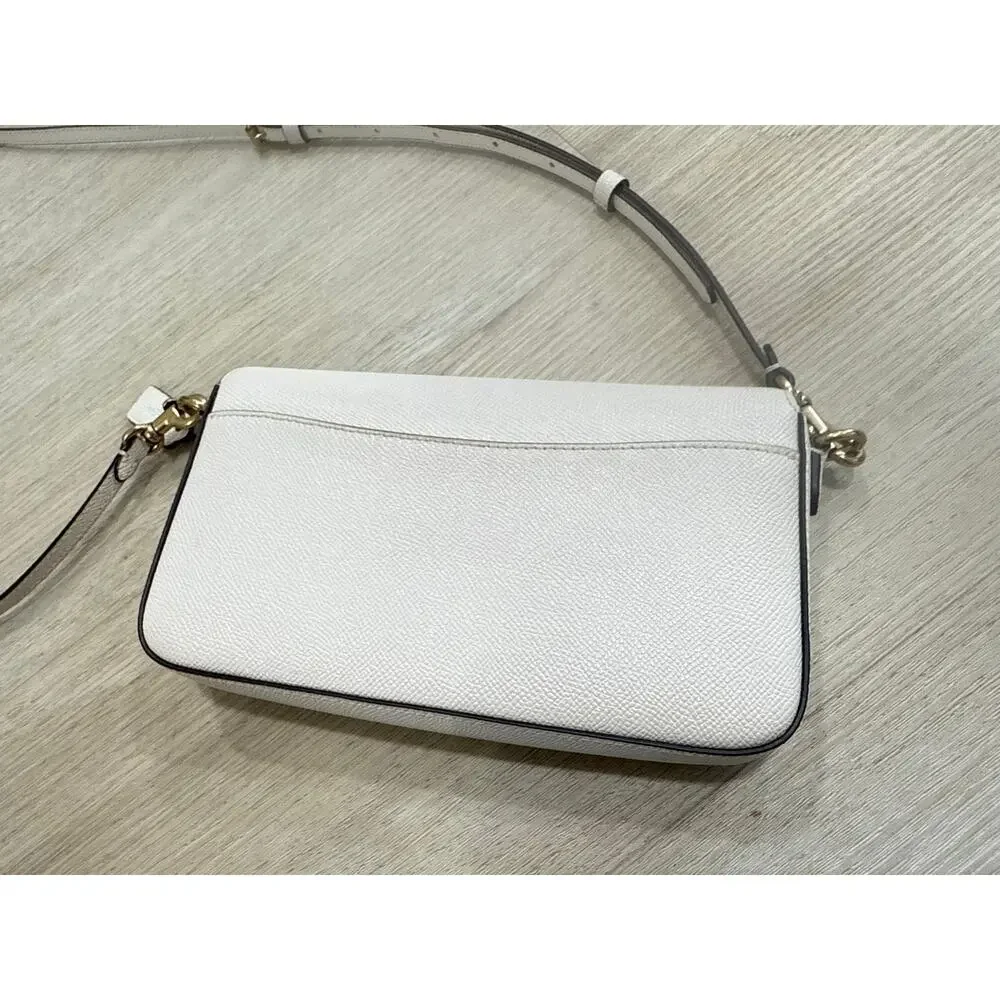 Coach Wyn Crossbody Chalk White Crossgrain Leather Bag C8439 Envelope Clutch